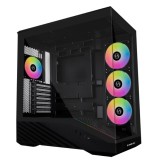 Carcasa lian li vector v100 rgb negru tempered glass sloturi expansiune 9 drive bays: 1x3.5