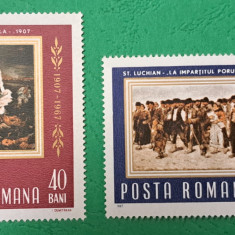 TIMBRE ROMANIA LP648/1967 60 de ani Rascoala taranilor din 1907 Serie simpla