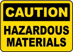 Caution Hazardous Materials Sign foto