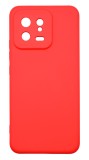Husa de protectie din silicon pentru Xiaomi 13, SoftTouch, interior microfibra, Rosu, Oem