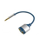 Cablu adaptor audio HiFi stereo Jack 3.5 mm tata - 2x 3.5 mm mama