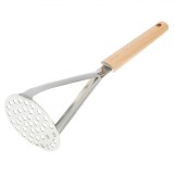Presă Piure, Metalică, M&acirc;ner Lemn, 27 cm, Argintiu, Oem