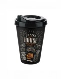 Pahar cafea cu tematica Coffee House 400 ml
