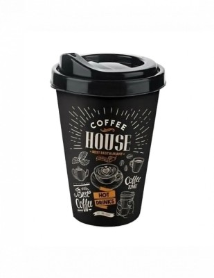 Pahar cafea cu tematica Coffee House 400 ml foto