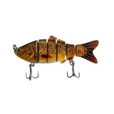 Momeala artificiala, Vobler Articulat, 6 segmente, 10 cm, 2 Carlige, Maro