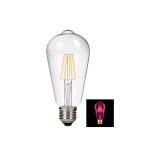 Bec Vintage LED E27 ST64 4W 185-240V (Edison retro)-Culoare Roz