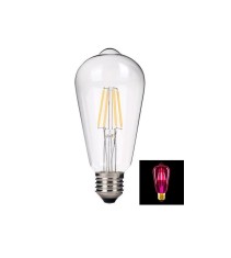 Bec Vintage LED E27 ST64 4W 185-240V (Edison retro)-Culoare Roz