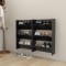 vidaXL Pantofare de perete, 2 buc., negru extralucios, 60x18x90 cm PAL 806774