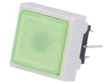 Comutator Tastatură DPDT cu LED Verde 0.1A 30V