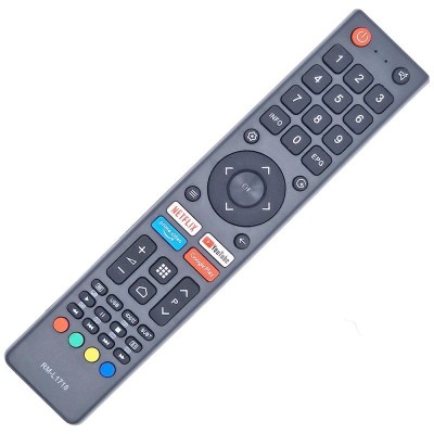 Telecomanda Universala RM-L1718 Pentru Lcd, Led si Smart Tv Saba, Akai, Allview, Jvc, Nei, etc. Gata de Utilizare foto