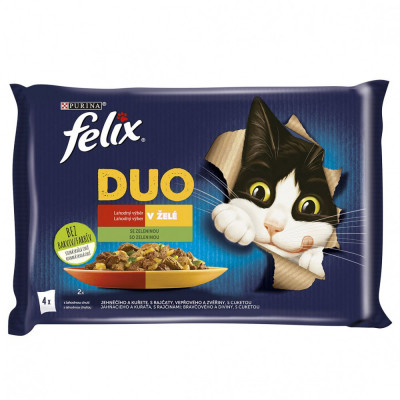 FELIX Fantastic DUO pliculețe, selecție delicioasă cu legume &amp;icirc;n gelatină 4 x 85 g foto