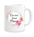 Cana alba personalizata &quot;Cea mai buna mama&quot;, INOVATIX&reg;. 330ml