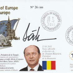 Personalitati,FDC 2011,Vizita si discurs Presedinte Traian Basescu , autograf