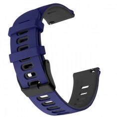 Curea silicon compatibila Huawei Watch GT 3 46mm, VD Very Dream®, Telescoape QR, 22mm, Navy Blue