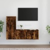 VidaXL Set dulapuri TV, 2 piese, stejar fumuriu, lemn prelucrat 3188739