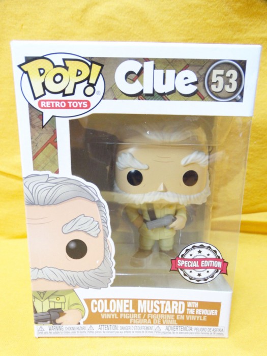 Funko POP Clue Colonel Mustard with the revolver Special Edition