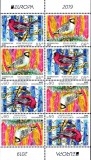 AZERBAIJAN 2019 EUROPA CEPT - PASARI -Minicoala din carnet cu 4 serii MNH**, Nestampilat