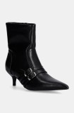 Answear Lab botine femei, culoarea negru, cu toc cui