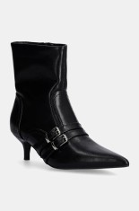 Answear Lab botine femei, culoarea negru, cu toc cui