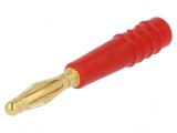 Mufă Banană 2mm 10A Roșie Aurită