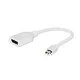 CABLU video GEMBIRD, adaptor Mini-DisplayPort (T) la DisplayPort (M), 10cm, rezolutie maxima Full HD (1920 x 1080) la 60Hz, alb, &amp;quot;A-mDPM-DPF-001-