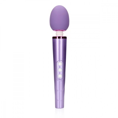 Vibrator Masaj Loveline, 6 Moduri Vibratii, Silicon, USB, Mov Deschis, 25.8 cm foto