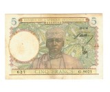 Africa Occidentala Franceza 1942 - 5 franci, circulat