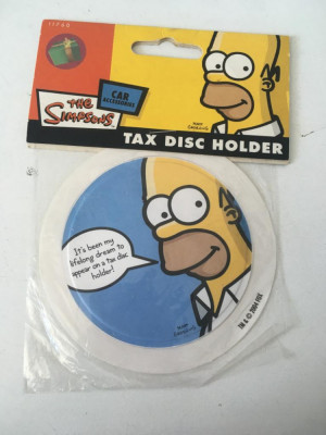** Accesoriu auto cu The Simpsons - Tax Disc Holder, sigilat foto