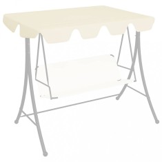 vidaXL Copertină de rezervă leagăn grădină, crem, 150/130x105/70 cm 312098