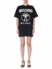 Rochie MOSCHINO T-SHIRT DRESS WITH LOGO 0437 54265555 Negru foto