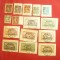Serie mica Memel 15 val stampilate 1922 supratipar scris cursiv pe fragment