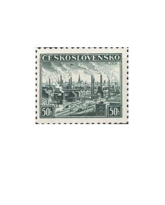 Cehoslovacia 1938 - expo filatelic la Pilsen, neuzata