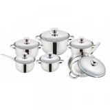 Set 6 Oale Inox Baza Inductie 6 Capace Sticla Grunberg GR1512