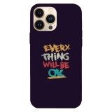 Husa compatibila cu Apple iPhone 11 model Everything will be ok, Silicon, TPU, Viceversa, Transparent, Carcasa