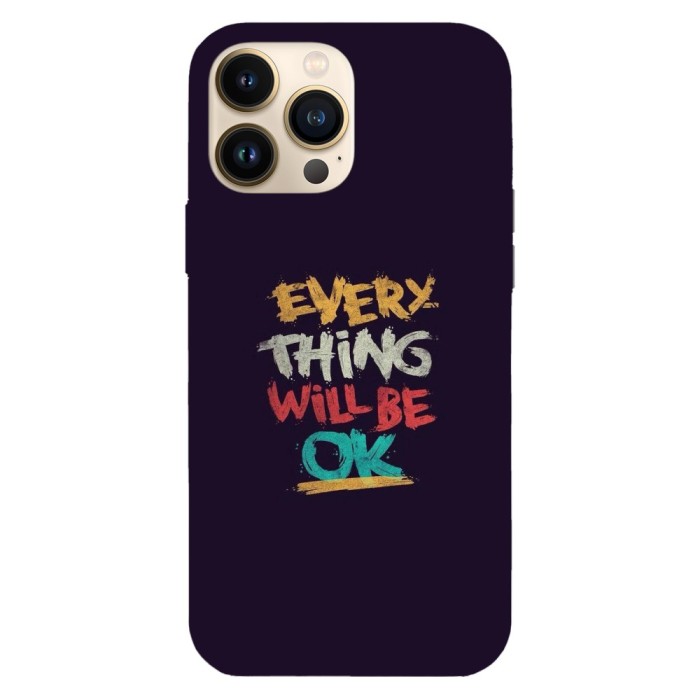 Husa compatibila cu Apple iPhone 13 model Everything will be ok, Silicon, TPU, Viceversa