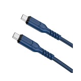 Cumpara ieftin Cablu Date Si Incarcare Hoco Usb-C La Usb-C, Power Delivery 60W, X59 Victory, Lungime 2m, Textil, Blue