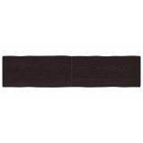 Cumpara ieftin Blat masă, 220x50x6 cm, gri, lemn stejar tratat contur organic