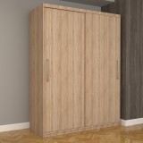 Dulap Dormitor Nova Eco 150 cm x 200 cm, fara oglinda, sonoma cu usi glisante sonoma