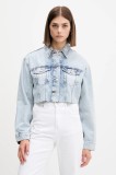 Tommy Jeans geacă jeans de tranzitie, oversize, DW0DW21063