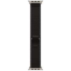 Curea Apple pentru Apple Watch 49mm Black/Charcoal Trail Loop &ndash; M/L Natural Titanium Finish