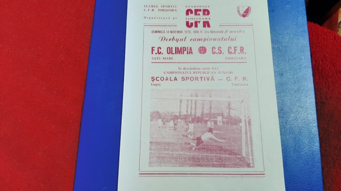 program CFR Timisoara - Olimpia SM