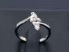 Inel ARGINT Rodiat -- Flower-- Swarovski 925 CZ arg232, Argintboutique