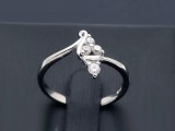 Inel ARGINT Rodiat -- Flower-- Swarovski 925 CZ arg232, Argintboutique