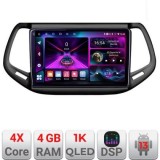 Navigatie Jeep Compass 2017 A-739 4+64 InCell Display 1K Android Waze USB Navigatie Internet Youtube Radio CarStore Technology