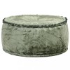 VidaXL Fotoliu puf rotund, verde, 40 x 20 cm, catifea 287567