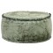 vidaXL Fotoliu puf rotund, verde, 40 x 20 cm, catifea 287567