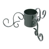 Suport brad natural Craciun, metal, cu 3 brate, D 10.8 cm, verde, 2 kg