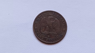Franta -2 Centimes 1855 foto