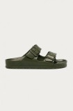 Birkenstock papuci Arizona Eva femei, culoarea verde, 1019152