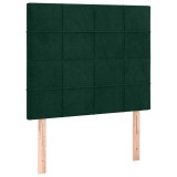 Cumpara ieftin Tablie de pat verde inchis 100x5x118/128 cm catifea